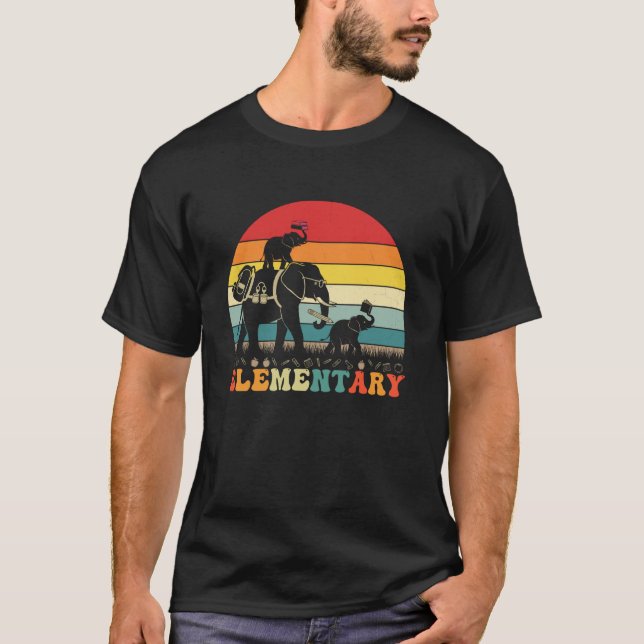 Camiseta Professor de Volta às Aulas da Escola Primária Ele (Frente)