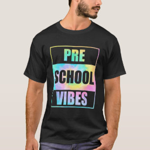 Camiseta Professor de volta às vibrações pré-escolares Tie