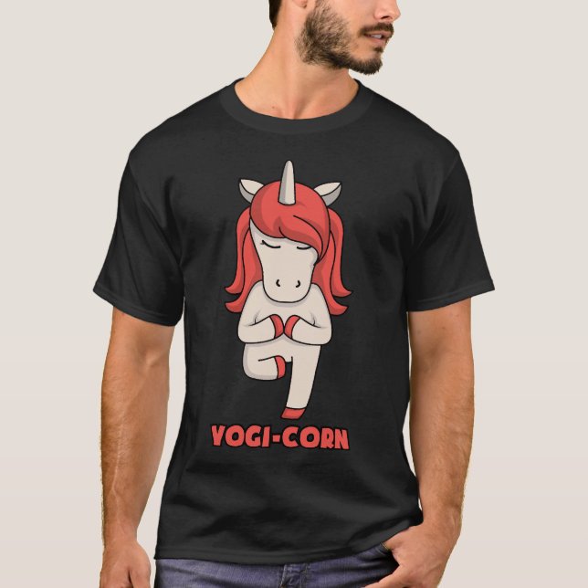 Camiseta Professor de Yoga Malhação Yoga Unicorn Yogi Corn (Frente)