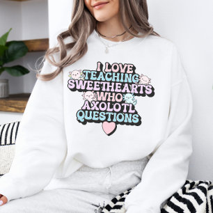 Camiseta Professor Dia de os namorados Axolotl Sweethearts