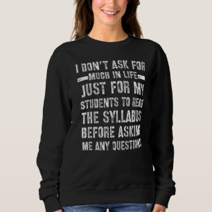 Camiseta Professor dizendo do aluno que está no sílabo