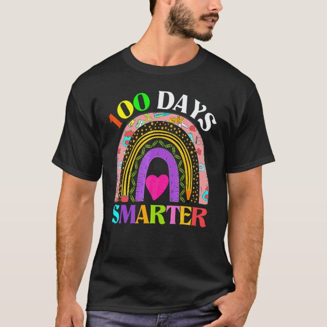 Camiseta Professor do 100º Dia de Aula  100 Dias Mais Intel (Frente)