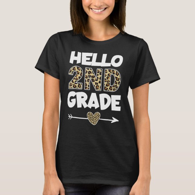 Camiseta Professor do 2º ano segundo Leopard Print (Frente)