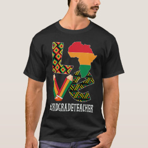Camiseta Professor do 3º ano ama o Mês da História Afro-Ame