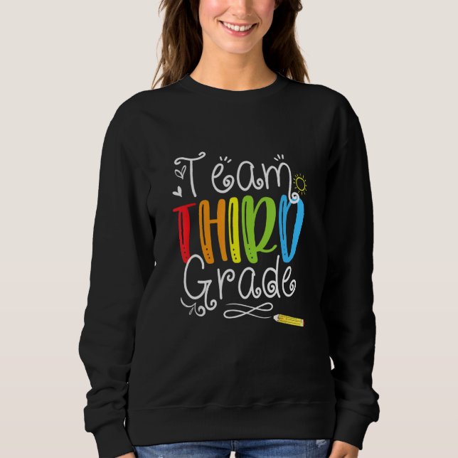 Camiseta Professor do 3º ano da equipe de volta à escola (Frente)