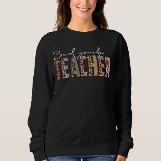 Camiseta Professor do 3º ano Leopardo Engraçado Cargo de Tí