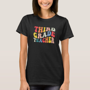 Camiseta Professor do 3º grau de volta à Escola Retro Groov