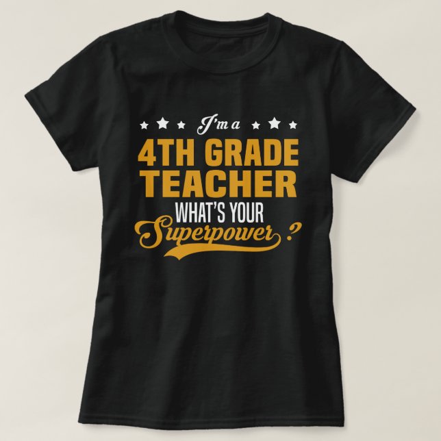 Camiseta Professor do 4º ano (Frente do Design)