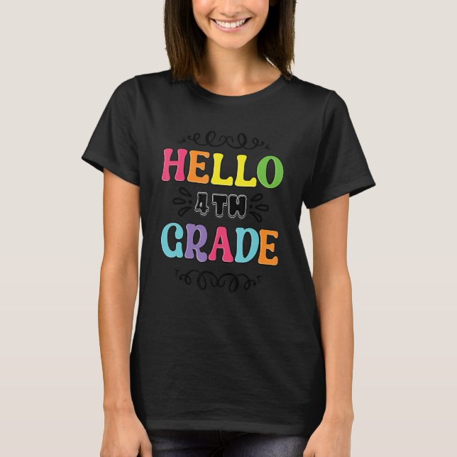 Camiseta Professor do 4º ano Alô no 4º ano (Frente)