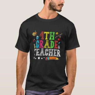 Camiseta Professor do 4º ano da escola de volta ao primeiro