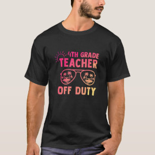 Camiseta Professor do 4º ano de serviço no último dia de ab