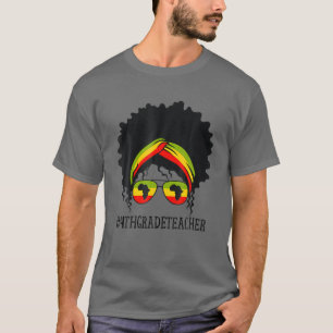 Camiseta Professor do 4º ano História Negra Africana de Arm
