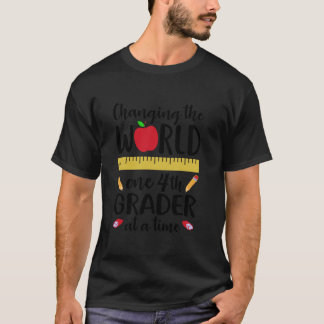 Camiseta Professor do 4º ano que mudou o mundo um 4º grau