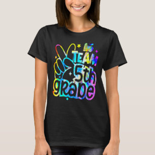 Camiseta Professor do 5º 5 do Time Tie Dye de volta