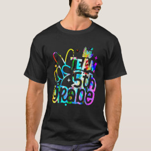 Camiseta Professor do 5º 5 do Time Tie Dye de volta