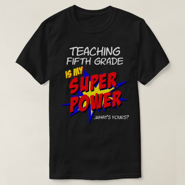 Camiseta Professor do 5º ano Colégio Super-Herói Superpotên (Frente do Design)
