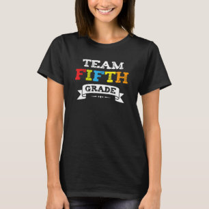 Camiseta Professor do 5º ano da equipe de volta à escola T-