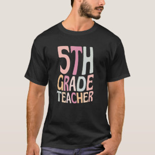 Camiseta Professor do 5º ano Estudos de 5 de Professores Re