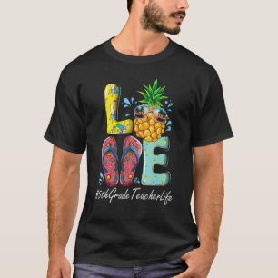 Camiseta Professor do 5º ano Olá Verão Feliz Último Dia de