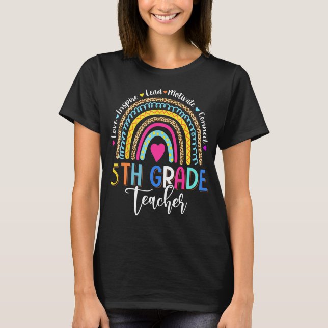 Camiseta Professor do 5 de do Triângulo Leopard de volta à  (Frente)