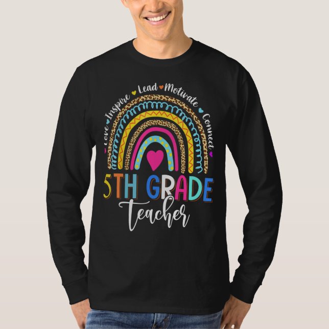 Camiseta Professor do 5 de do Triângulo Leopard de volta à  (Frente)