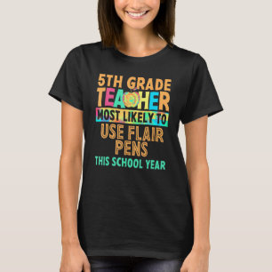 Camiseta Professor Do 5 Mais Provável Para Voltar À Escola
