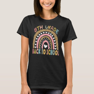 Camiseta Professor do 8º ano Leopard Rainbow 8.º ano Chá