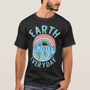 Camiseta Professor do Coração Arco-Íris no Dia da Terra