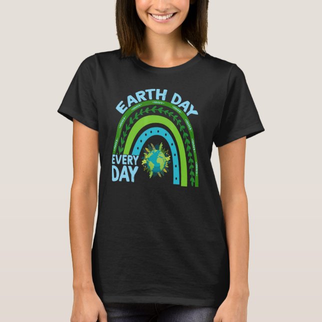 Camiseta Professor do Dia da Terra Dia da Terra Arco-Íris C (Frente)