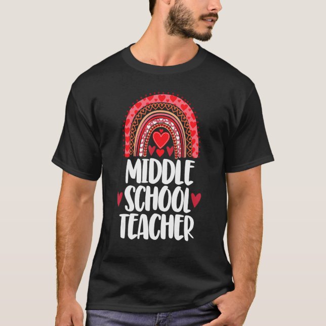 Camiseta Professor do ensino médio Rainbow Namorados Rainbo (Frente)