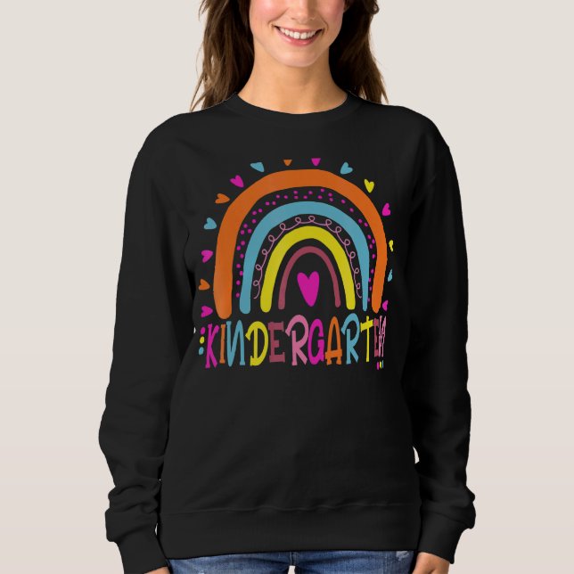 Camiseta Professor do Jardim de Infância Boho Arco-Íris no  (Frente)