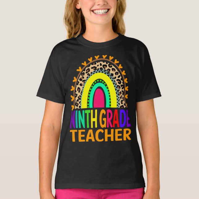 Camiseta Professor do Nono Grau Rainbow Leopard De Volta À  (Frente)