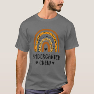Camiseta Professor do Primeiro Dia de Leopard Rainbow Kinde