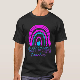 Camiseta Professor do primeiro grau do arco-íris 1 rua Prof