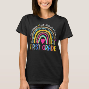 Camiseta Professor do primeiro grau do Leopard Rainbow de v