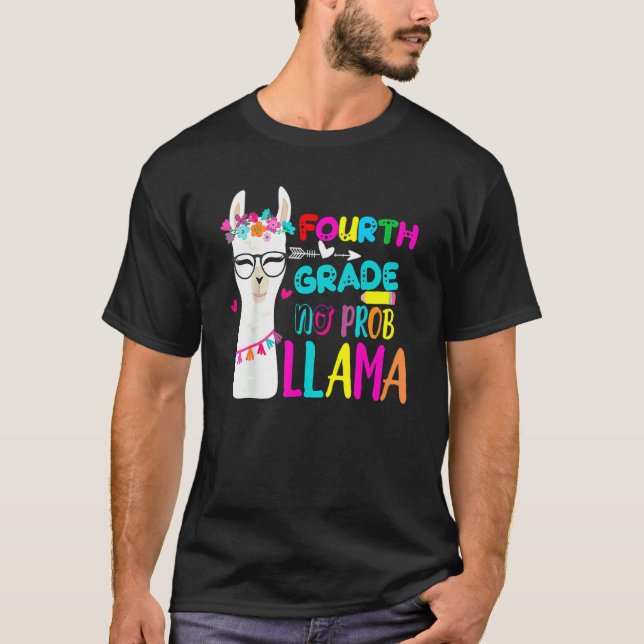 Camiseta Professor do Quarto Ano 100º Dia de Aula Sem Prob  (Frente)