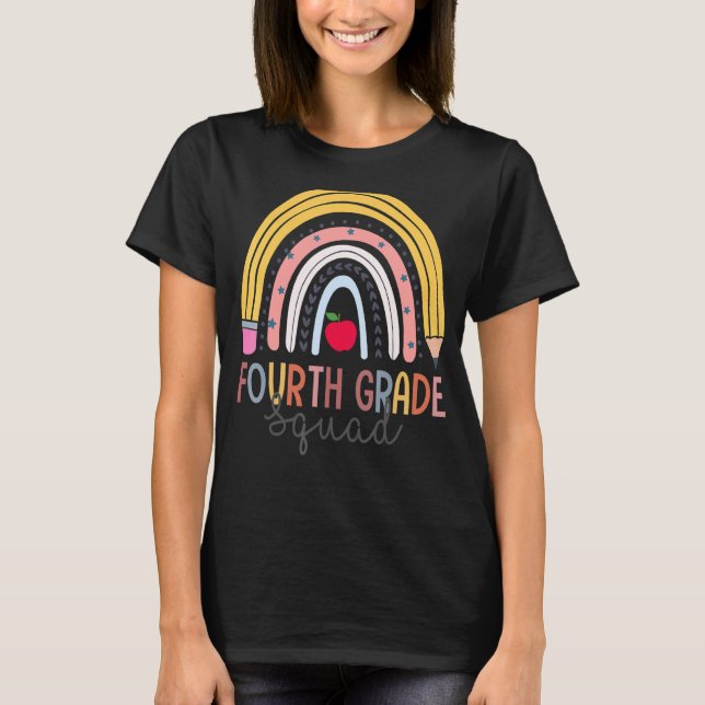 Camiseta Professor do Quarto Grau Esquadrão Arco-Íris De Vo (Frente)