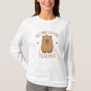 Camiseta Professor do Segundo Ano Capivara Sorridente