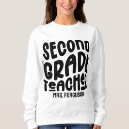 Camiseta Professor do Segundo Ano Tipografia Preta