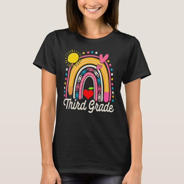 Camiseta Professor Do Terceiro Grau Do Arco-Íris Cuto De Vo (Frente)