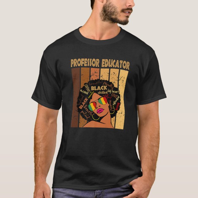 Camiseta Professor Educador Africano-Americano Negro Seu (Frente)