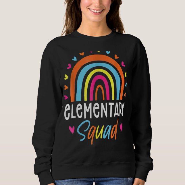 Camiseta Professor Elementar Boho Rainbow Team Elementar Sq (Frente)