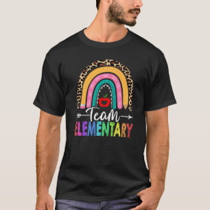 Camiseta Professor Elementar Da Equipe Rainbow Leopardo De