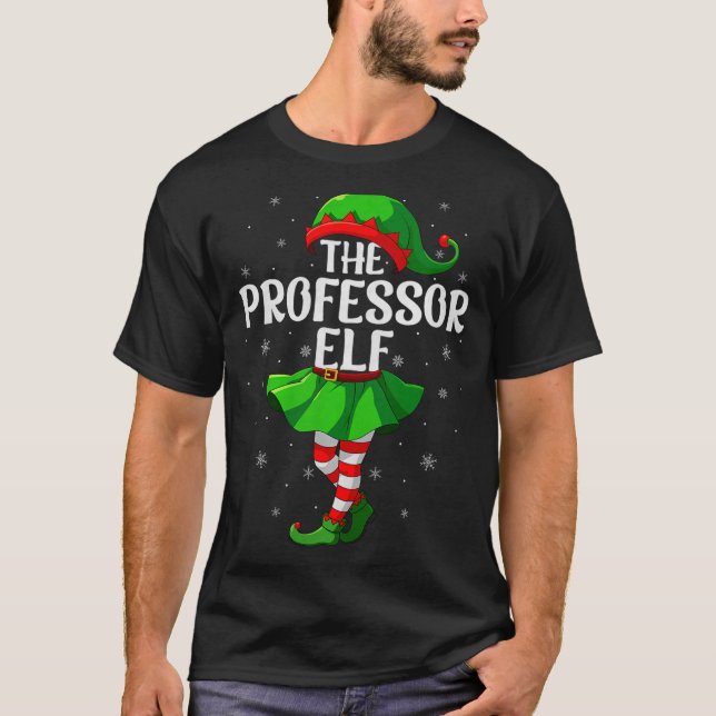 Camiseta Professor Elf Christmas Girls Women Elf Squad Xmas (Frente)