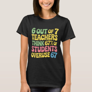 Camiseta Professor Engraçado Abuso 67 Professor 100 Dias De