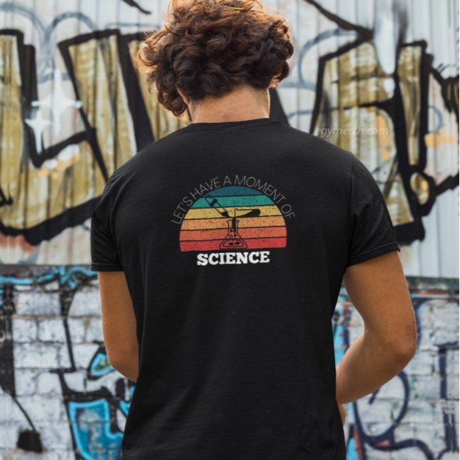 Camiseta professor engraçado de ciência na frente e atrás (Criador carregado)