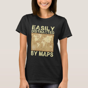Camiseta Professor Engraçado De Geografia, Facilmente Distr