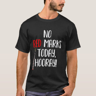 Camiseta Professor engraçado dizendo notas SEM Marcas VERME