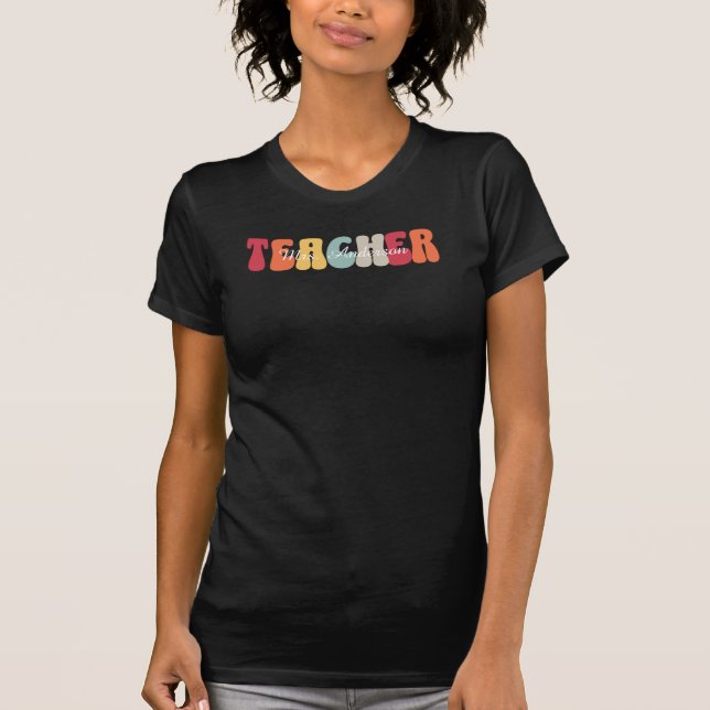 Camiseta Professor-Ensino-Ensino-Retro-Funny (Frente)