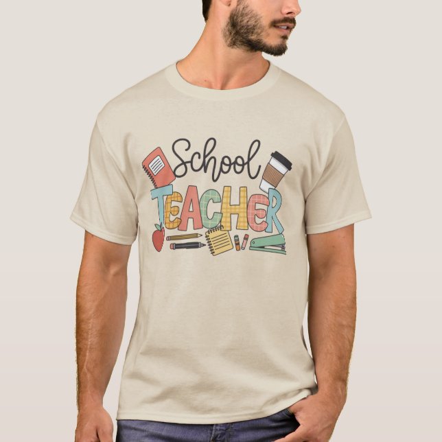 Camiseta Professor Escolar Ensinando Presentes de Líderes F (Frente)